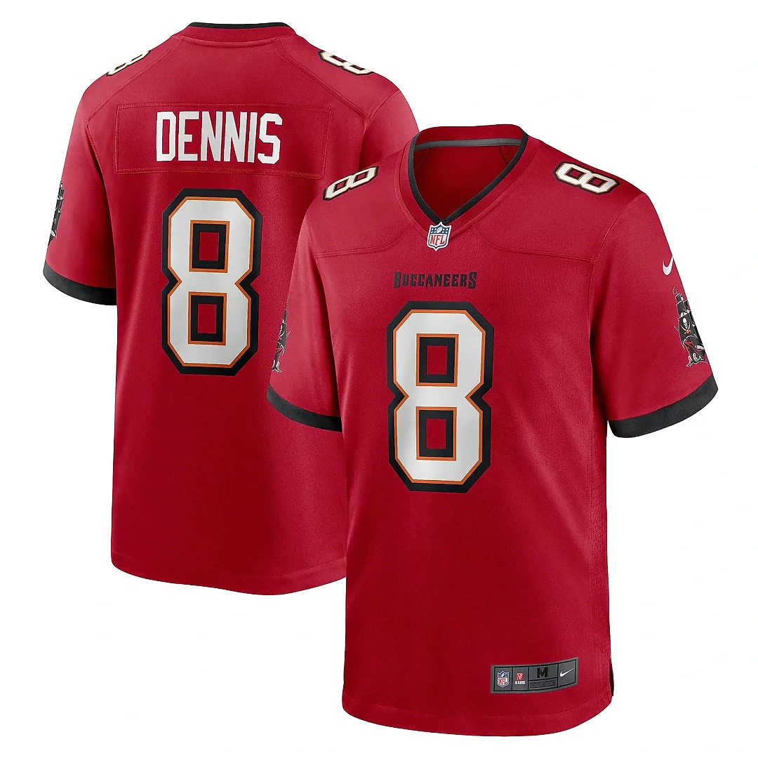 Zennovawear Men's Tampa Bay Buccaneers SirVocea Dennis Red Game Jersey