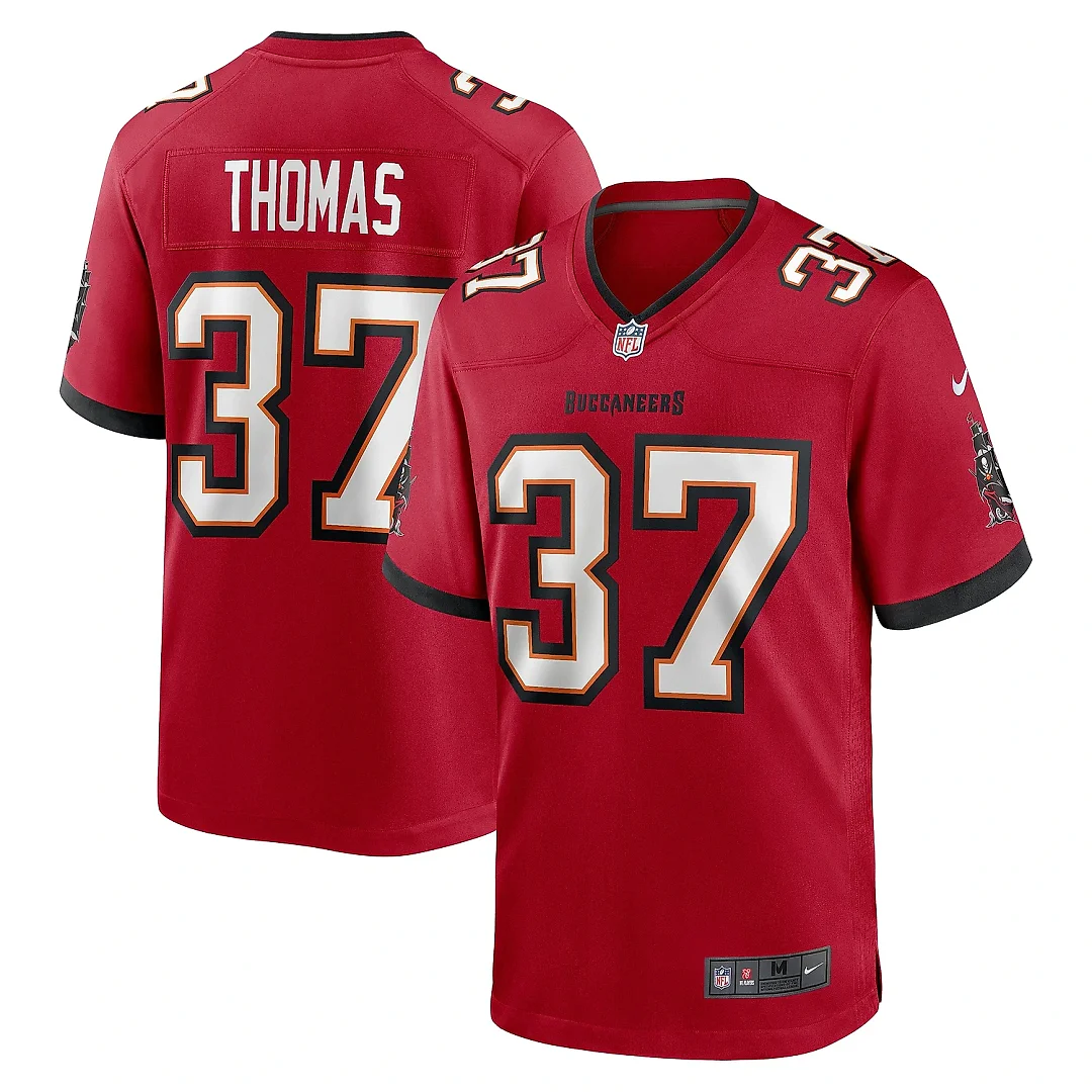 Zennovawear Men's Tampa Bay Buccaneers Tavierre Thomas Red Game Jersey