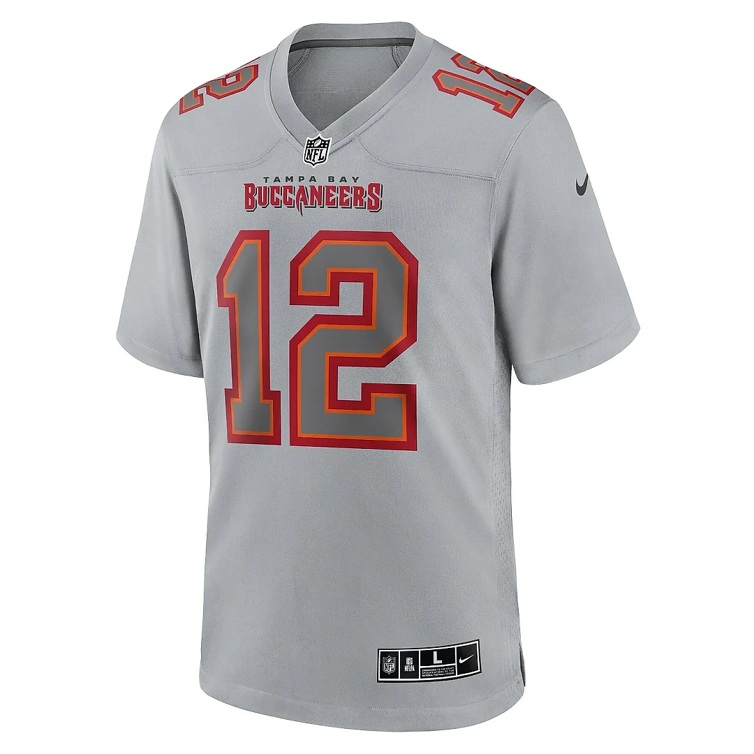 Zennovawear Men's Tampa Bay Buccaneers Tom Brady Gray Atmosphere Fashion Game Jersey