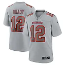 Zennovawear Men's Tampa Bay Buccaneers Tom Brady Gray Atmosphere Fashion Game Jersey