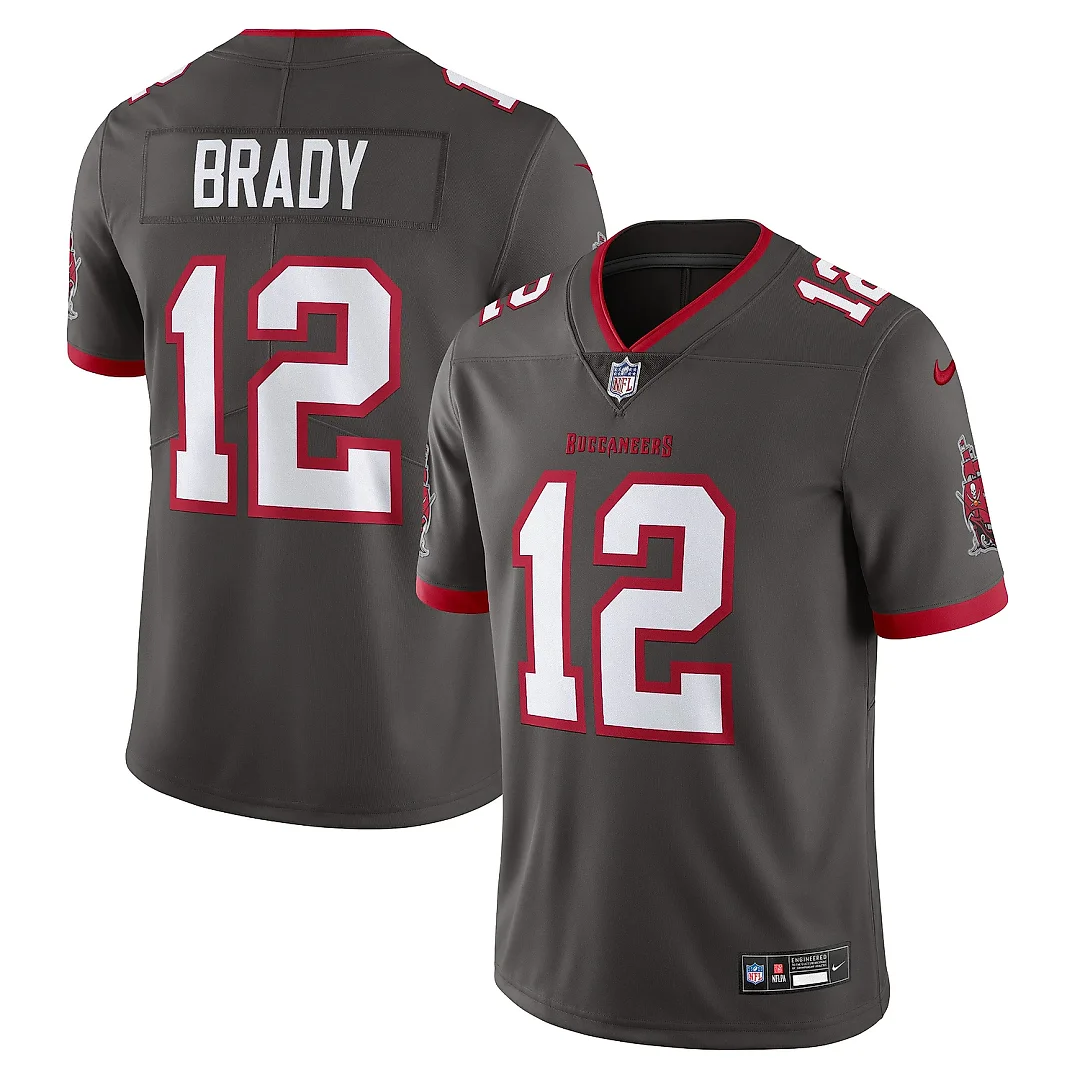 Zennovawear Men's Tampa Bay Buccaneers Tom Brady Pewter Alternate Vapor Untouchable Limited Jersey