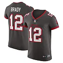 Zennovawear Men's Tampa Bay Buccaneers Tom Brady Pewter Alternate Vapor Elite Jersey