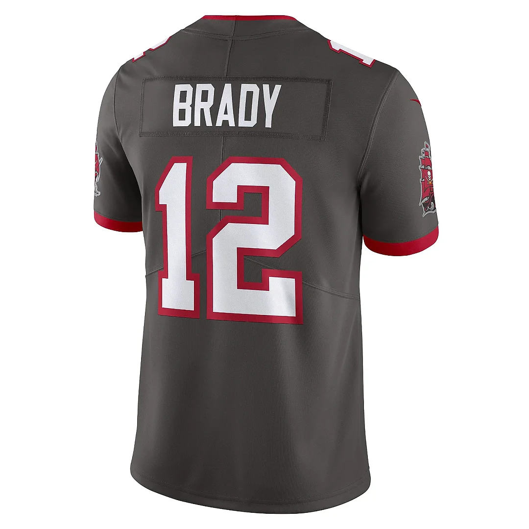 Zennovawear Men's Tampa Bay Buccaneers Tom Brady Pewter Alternate Vapor Untouchable Limited Jersey