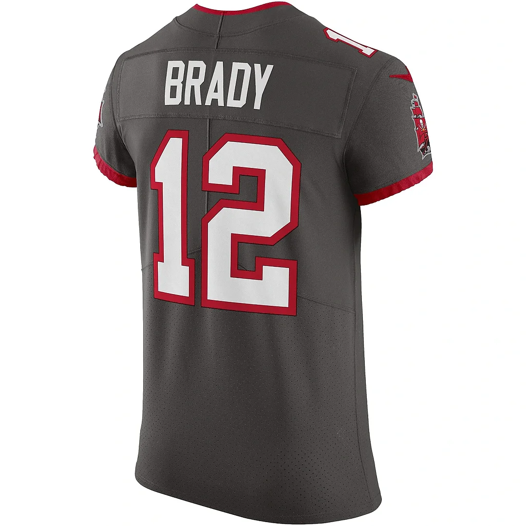 Zennovawear Men's Tampa Bay Buccaneers Tom Brady Pewter Alternate Vapor Elite Jersey