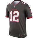 Zennovawear Men's Tampa Bay Buccaneers Tom Brady Pewter Alternate Legend Player Performance Top