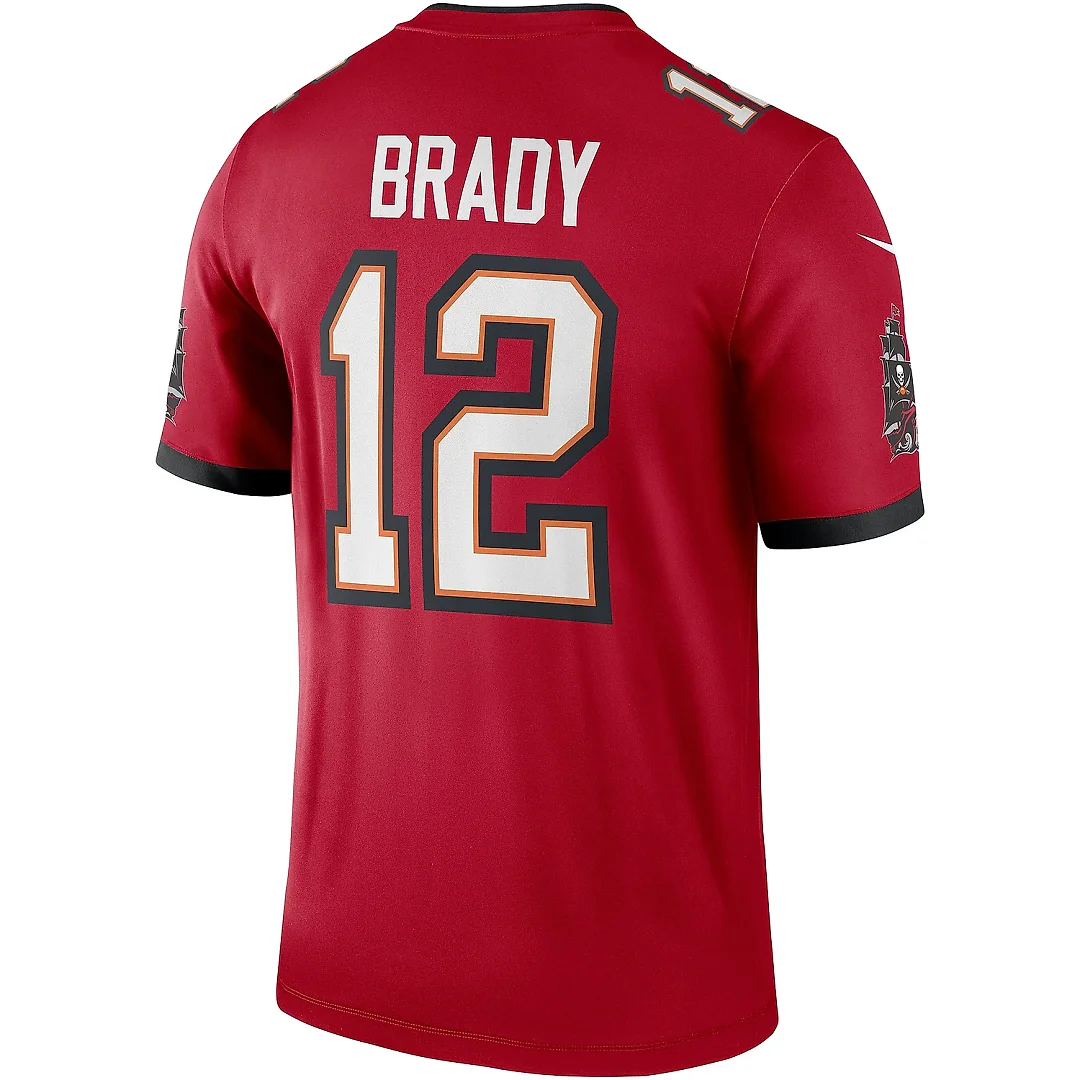Zennovawear Men's Tampa Bay Buccaneers Tom Brady Red Team Legend Player Performance Top
