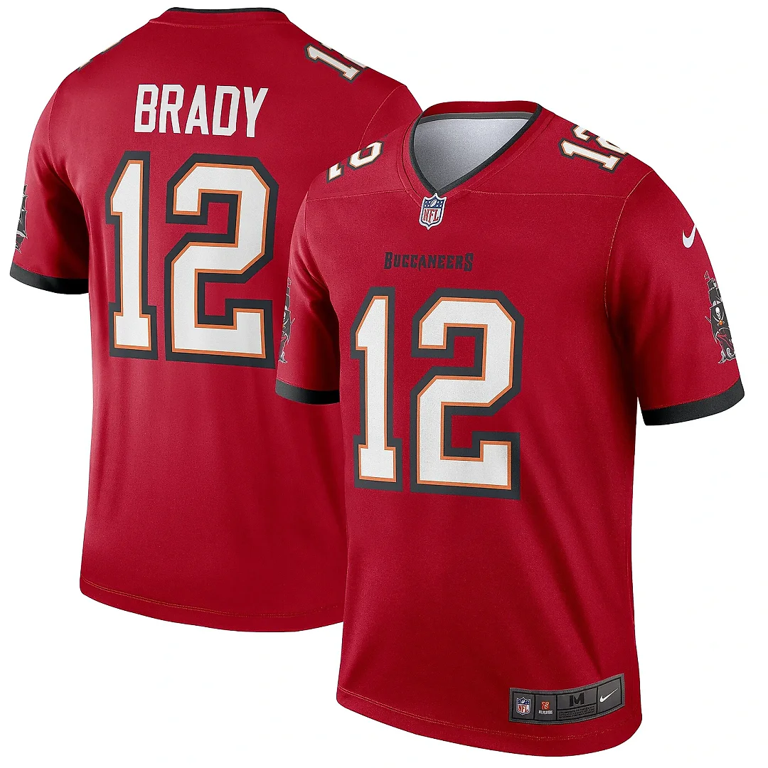 Zennovawear Men's Tampa Bay Buccaneers Tom Brady Red Team Legend Player Performance Top