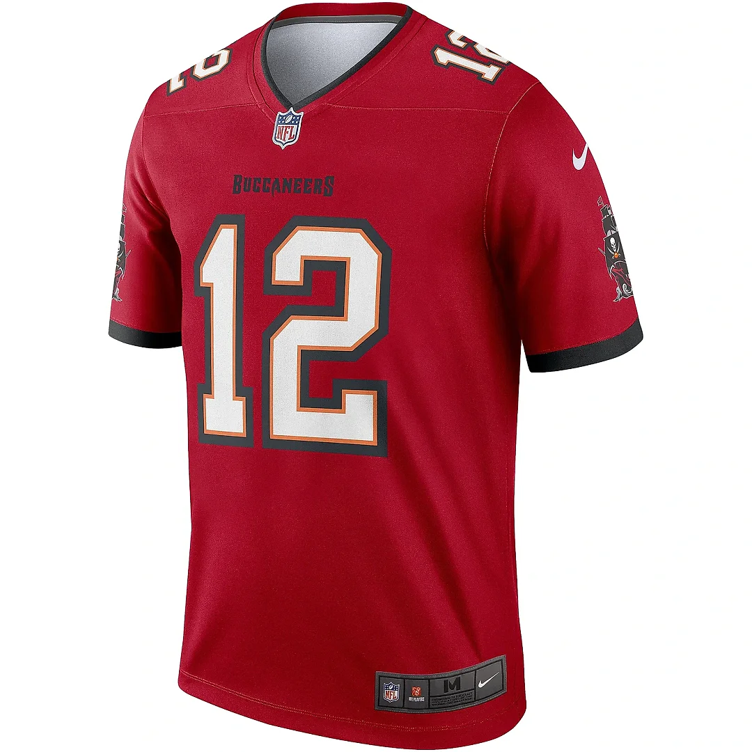 Zennovawear Men's Tampa Bay Buccaneers Tom Brady Red Team Legend Player Performance Top