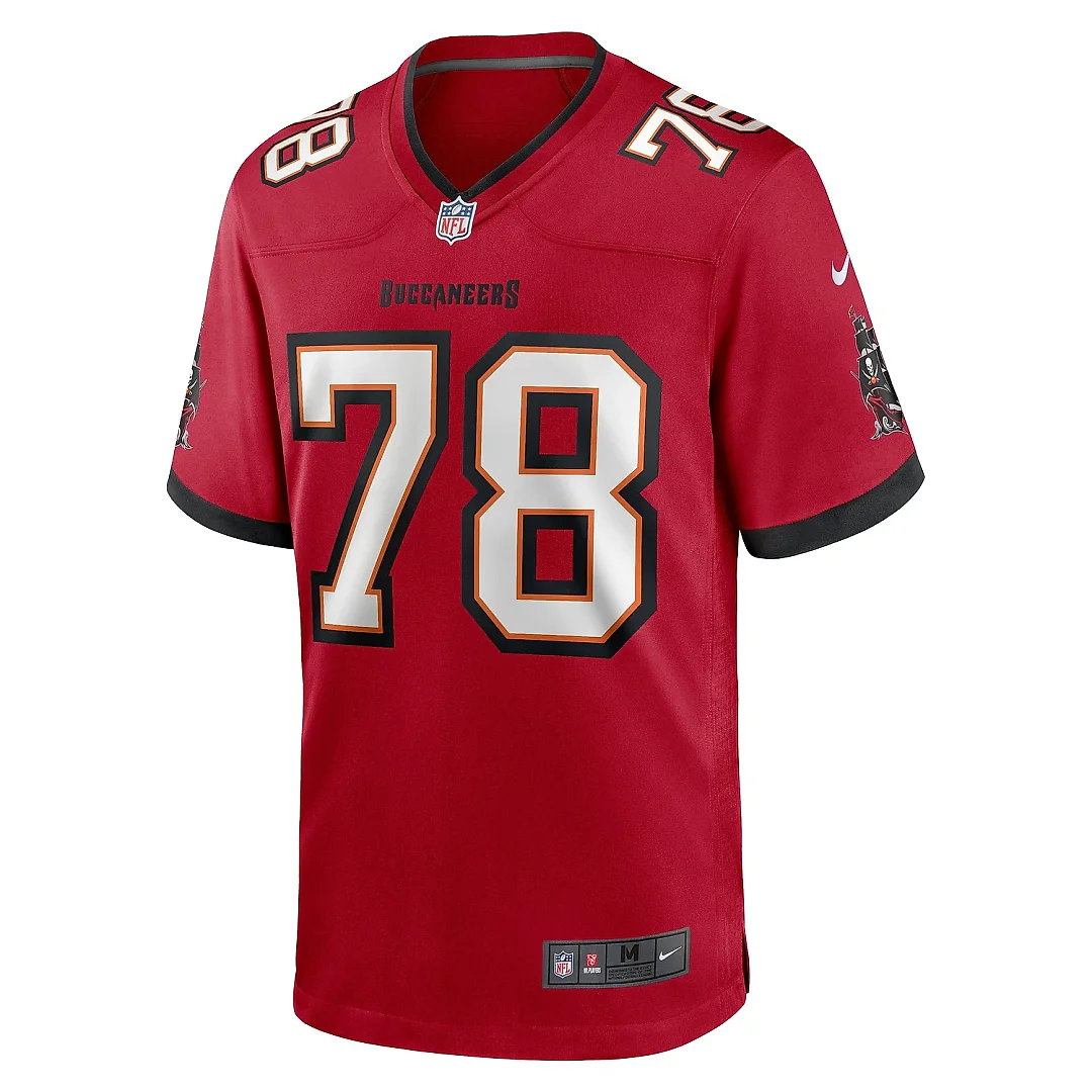 Zennovawear Men's Tampa Bay Buccaneers Tristan Wirfs Red Game Jersey