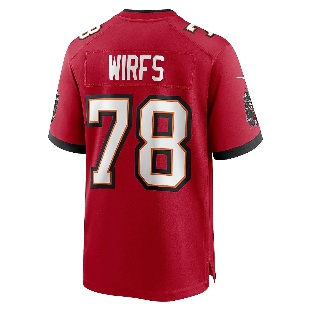 Zennovawear Men's Tampa Bay Buccaneers Tristan Wirfs Red Game Jersey