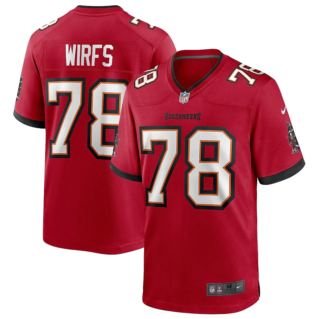 Zennovawear Men's Tampa Bay Buccaneers Tristan Wirfs Red Player Game Jersey