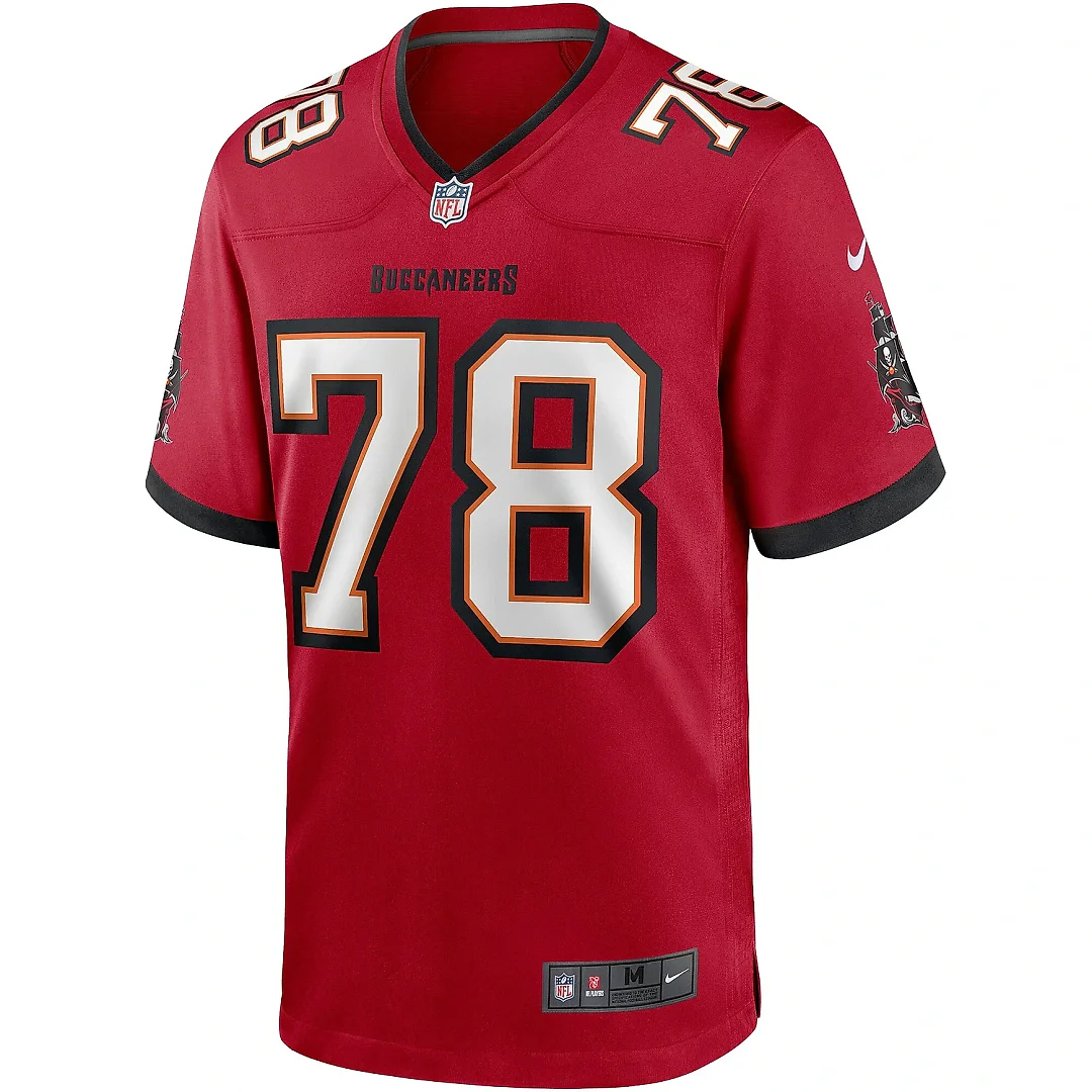 Zennovawear Men's Tampa Bay Buccaneers Tristan Wirfs Red Player Game Jersey