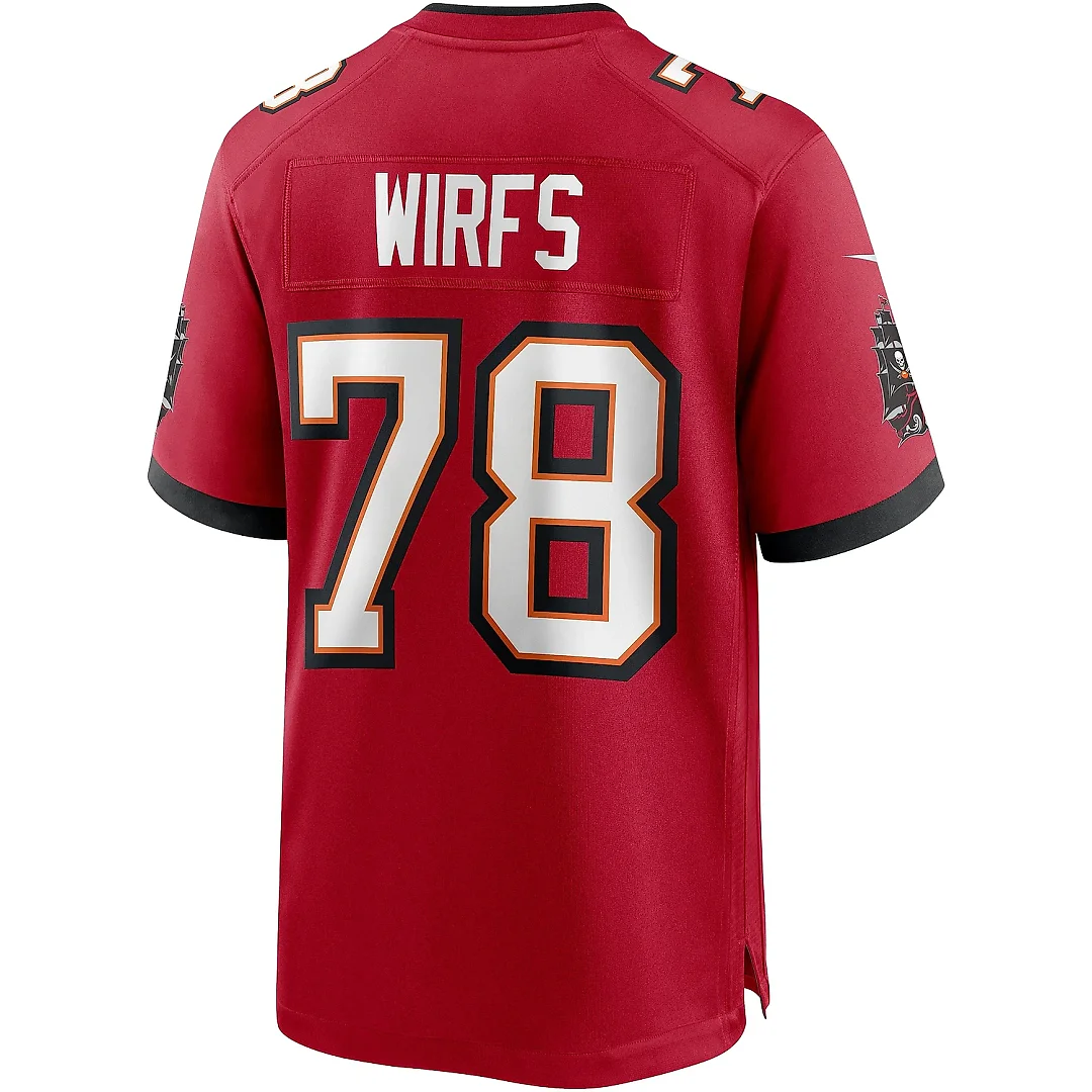 Zennovawear Men's Tampa Bay Buccaneers Tristan Wirfs Red Player Game Jersey