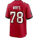 Zennovawear Men's Tampa Bay Buccaneers Tristan Wirfs Red Player Game Jersey