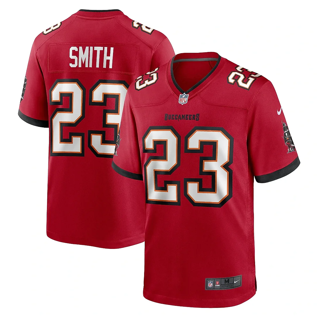 Zennovawear Men's Tampa Bay Buccaneers Tykee Smith Red Game Jersey