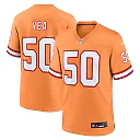 Zennovawear Men's Tampa Bay Buccaneers Vita Vea Orange Throwback Game Jersey