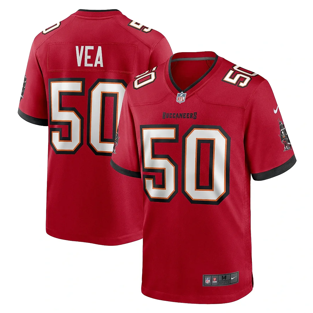 Zennovawear Men's Tampa Bay Buccaneers Vita Vea Red Game Jersey