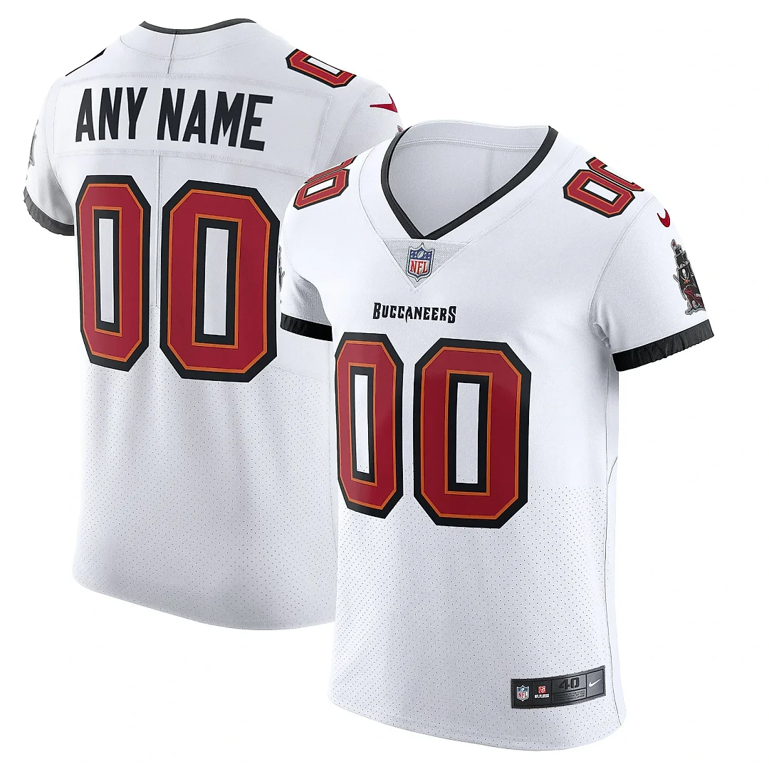 Zennovawear Men's Tampa Bay Buccaneers White Vapor Elite Custom Jersey