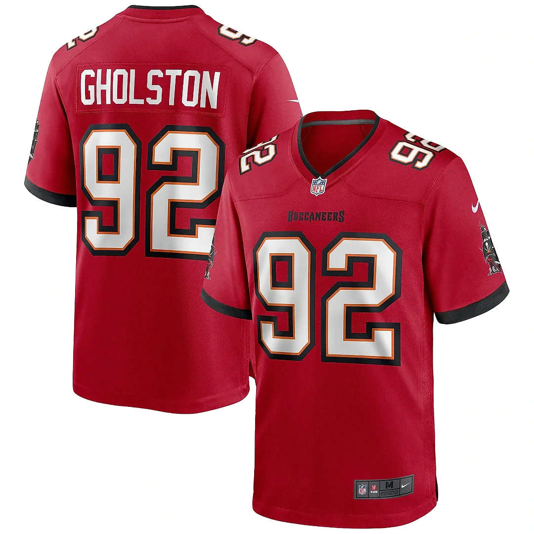 Zennovawear Men's Tampa Bay Buccaneers William Gholston Red Game Jersey