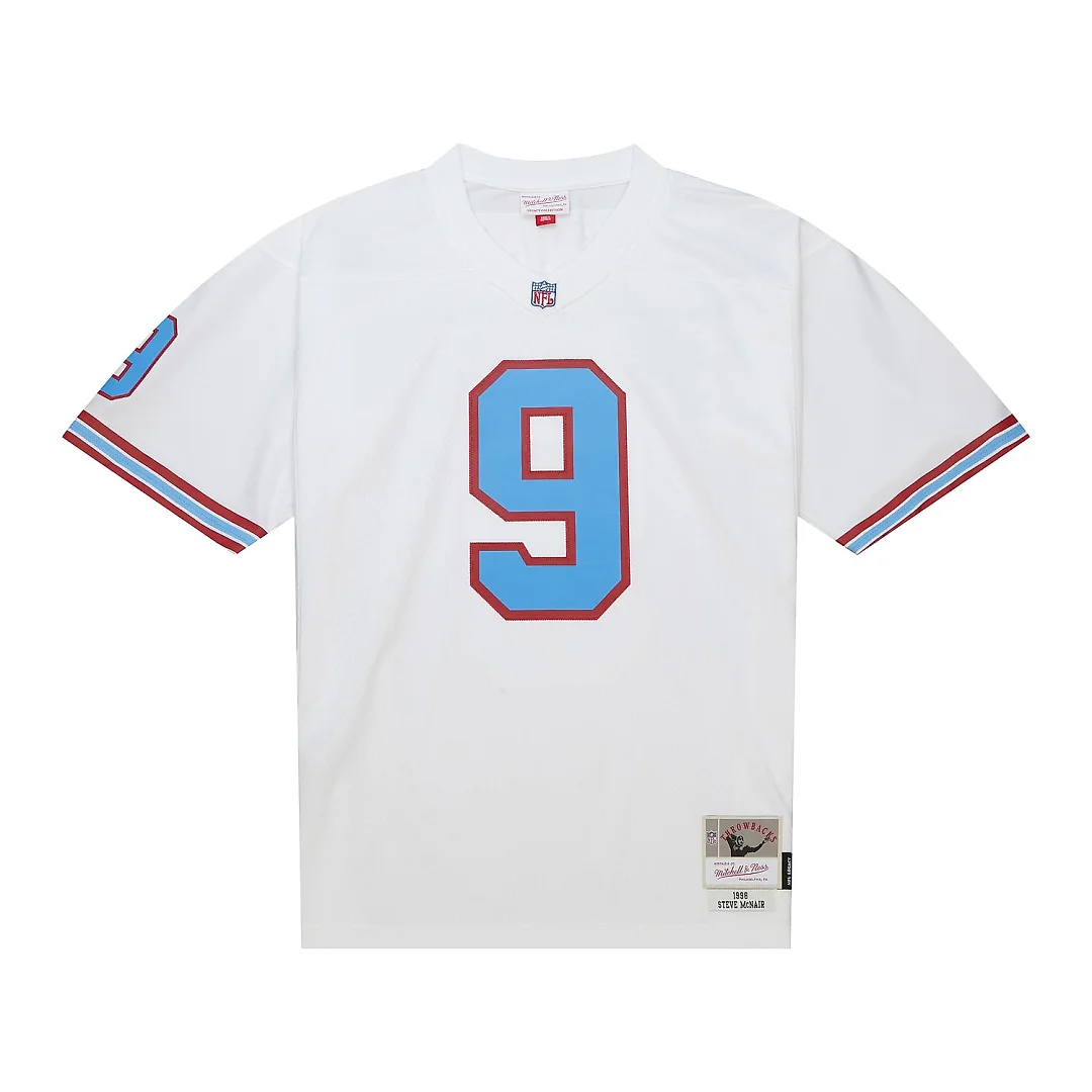 Zennovawear Men's Tennessee Oilers Steve McNair Mitchell & Ness White Legacy Jersey