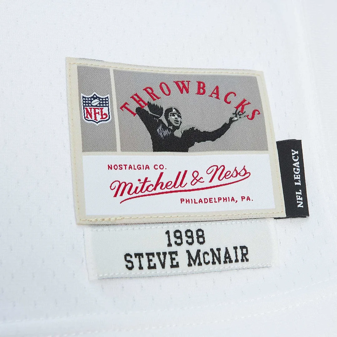 Zennovawear Men's Tennessee Oilers Steve McNair Mitchell & Ness White Legacy Jersey