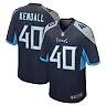 Zennovawear Men's Tennessee Titans Anthony Kendall Navy Team Game Jersey