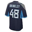 Zennovawear Men's Tennessee Titans Beau Brinkley Navy Game Jersey