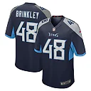 Zennovawear Men's Tennessee Titans Beau Brinkley Navy Game Jersey
