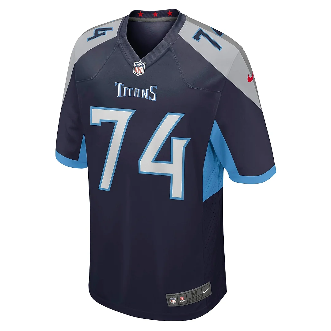 Zennovawear Men's Tennessee Titans Bruce Matthews Navy Retired Player Jersey