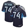 Zennovawear Men's Tennessee Titans Bruce Matthews Navy Retired Player Jersey