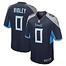 Zennovawear Men's Tennessee Titans Calvin Ridley Navy Game Jersey