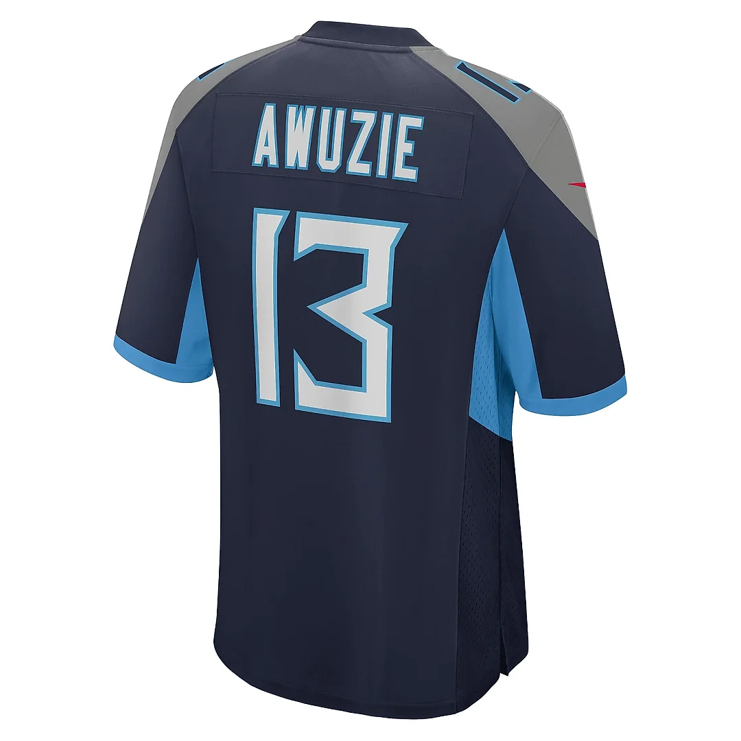 Zennovawear Men's Tennessee Titans Chidobe Awuzie Navy Game Jersey