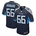 Zennovawear Men's Tennessee Titans Chris Hubbard Navy Team Game Jersey