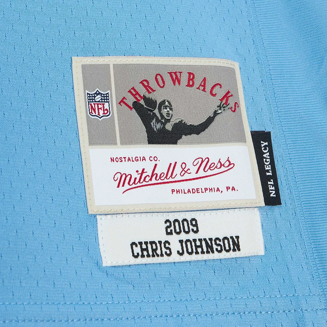 Zennovawear Men's Tennessee Titans Chris Johnson Mitchell & Ness Light Blue Legacy Jersey