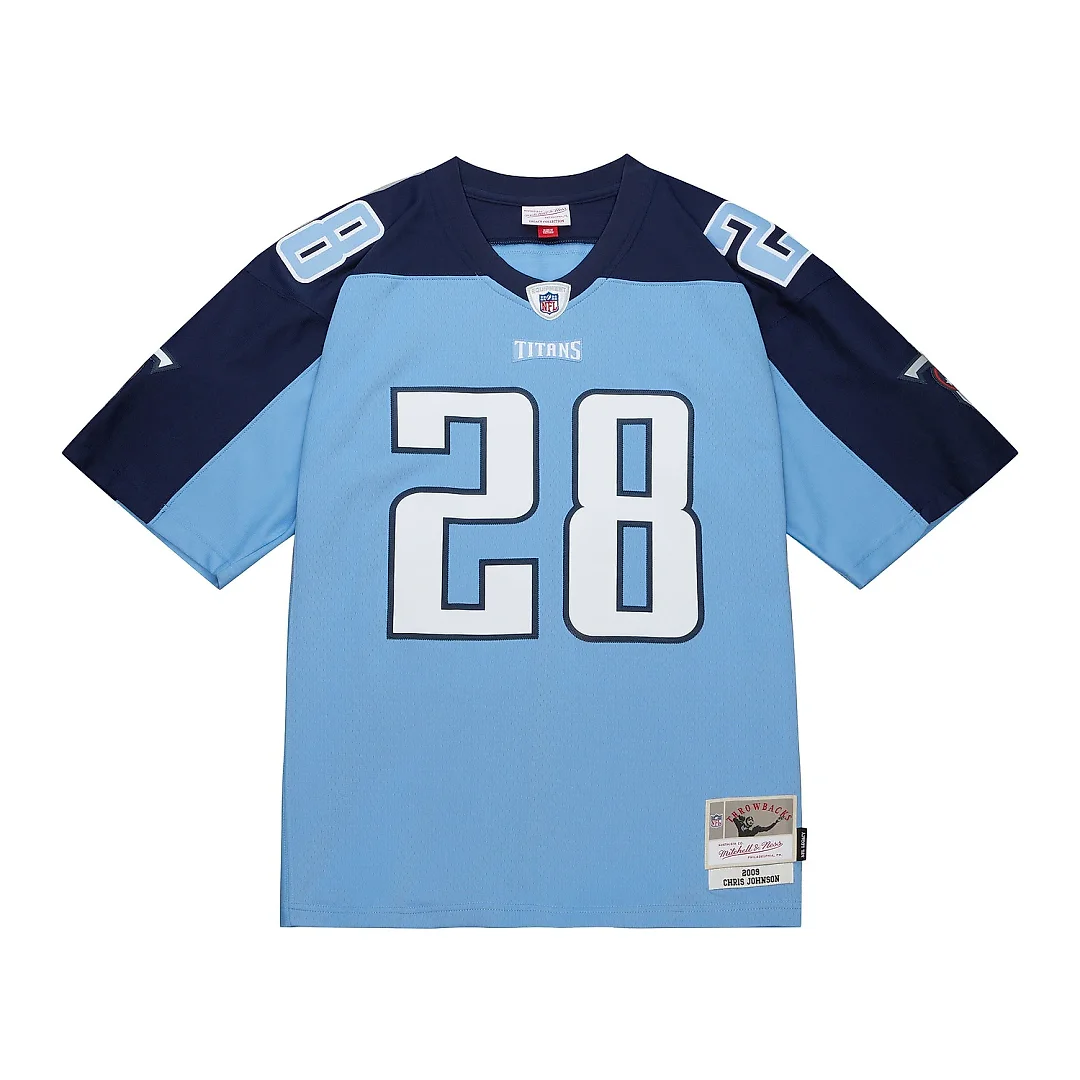 Zennovawear Men's Tennessee Titans Chris Johnson Mitchell & Ness Light Blue Legacy Jersey