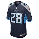 Zennovawear Men's Tennessee Titans Chris Johnson Navy Retired Player Game Jersey
