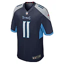 Zennovawear Men's Tennessee Titans Chris Moore Navy Game Jersey