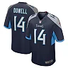 Zennovawear Men's Tennessee Titans Colton Dowell Navy Team Game Jersey