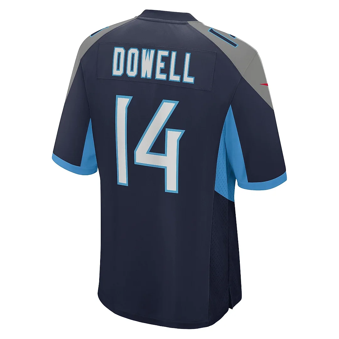 Zennovawear Men's Tennessee Titans Colton Dowell Navy Team Game Jersey