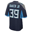 Zennovawear Men's Tennessee Titans Darrell Baker Jr Navy Game Jersey