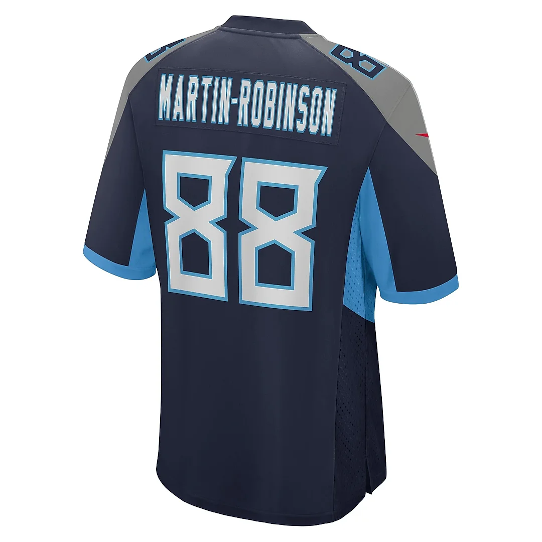 Zennovawear Men's Tennessee Titans David Martin-Robinson Navy Game Jersey