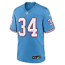 Zennovawear Men's Tennessee Titans Earl Campbell Light Blue Oilers Throwback Retired Player Game Jersey