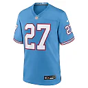 Zennovawear Men's Tennessee Titans Eddie George Light Blue Oilers Throwback Retired Player Game Jersey