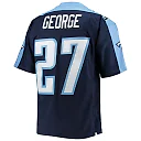 Zennovawear Men's Tennessee Titans Eddie George Mitchell & Ness Navy Big & Tall 1999 Retired Player Jersey