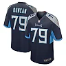 Zennovawear Men's Tennessee Titans Jaelyn Duncan Navy Team Game Jersey
