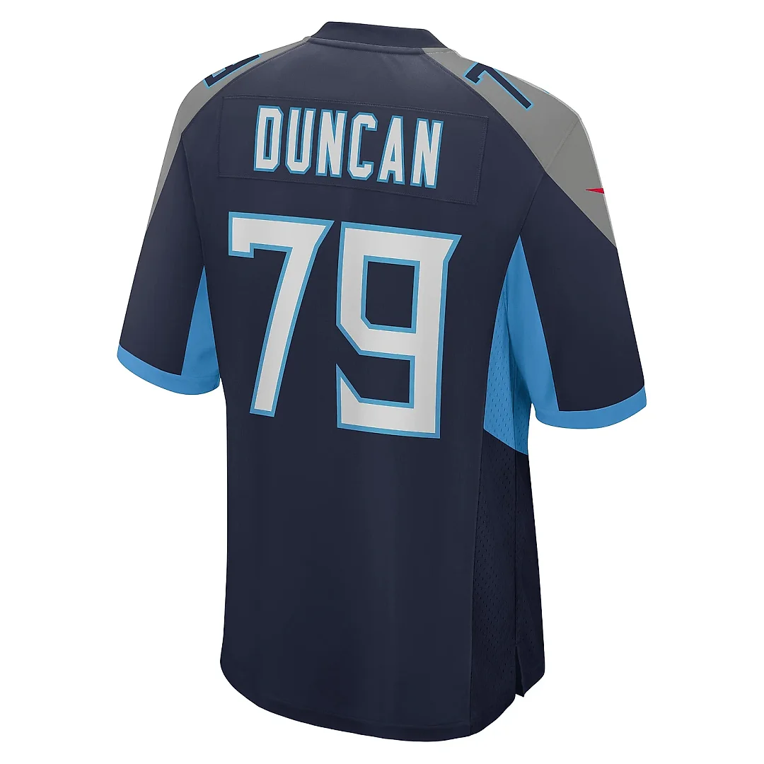 Zennovawear Men's Tennessee Titans Jaelyn Duncan Navy Team Game Jersey