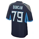 Zennovawear Men's Tennessee Titans Jaelyn Duncan Navy Team Game Jersey