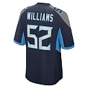 Zennovawear Men's Tennessee Titans James Williams Navy Game Jersey