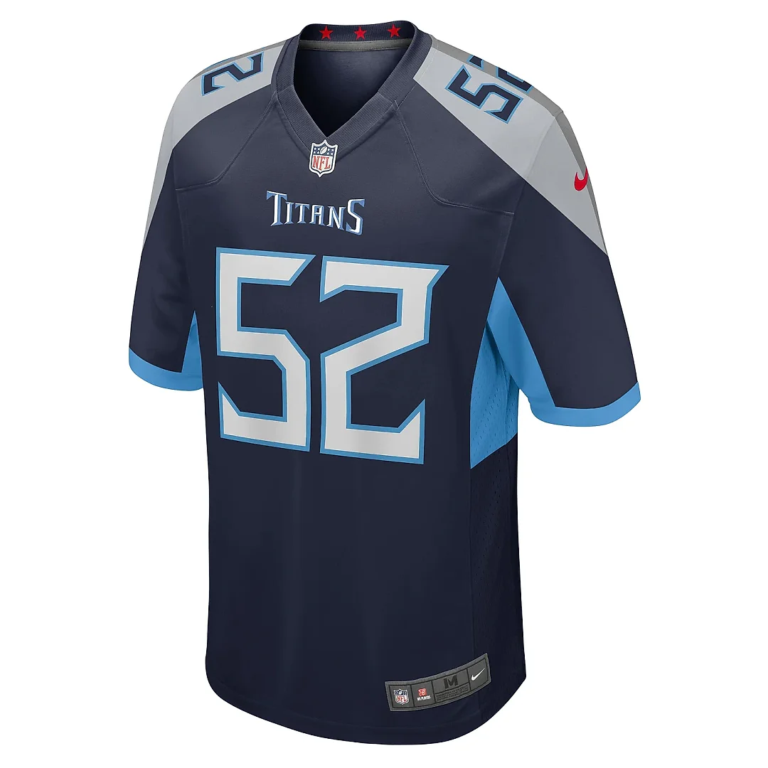 Zennovawear Men's Tennessee Titans James Williams Navy Game Jersey