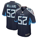 Zennovawear Men's Tennessee Titans James Williams Navy Game Jersey